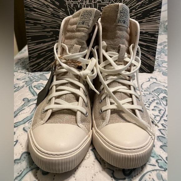 Star Wars Po-Zu Rebel Silver Linen Hitops. Size 9.5 women’s. - Picture 3 of 5